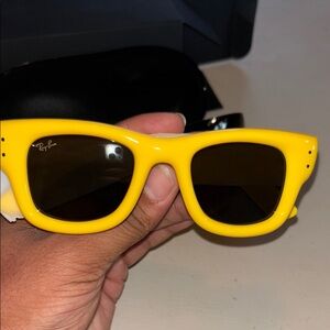 Ray-Ban Black and Gold Sunglasses Box ASAP ROCKY RAY BAN “WAFFER PUFFER YELLOW”